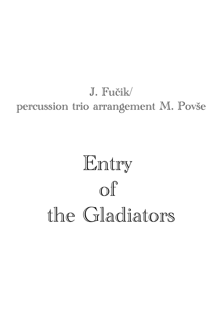 Entry of the Gladiators Percussion Ensemble scores gallery preview page 1