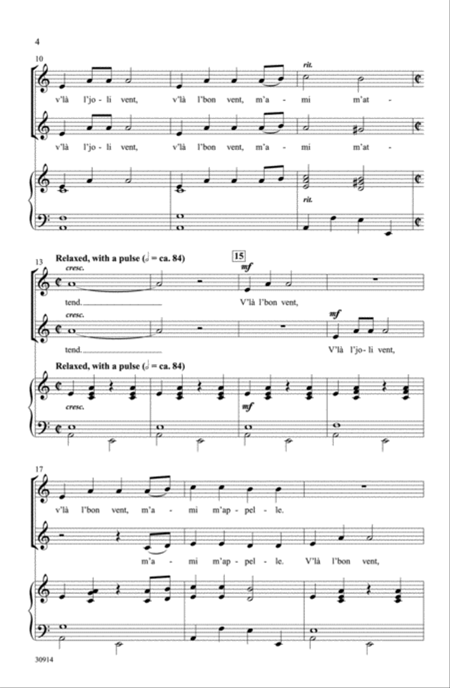 V'la l'Bon Vent V'la l'Bon Vent 2-Part scores gallery preview page 13
