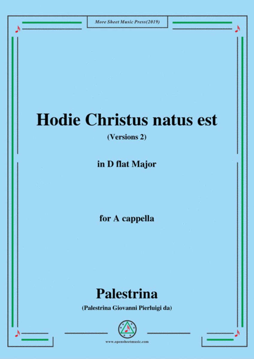 Palestrina-Hodie Christus natus est(Versions 2),in C Major,for A cappella image number null