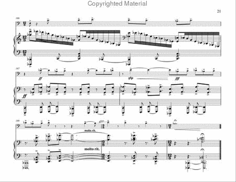 Fantasia for Trombone and Piano Piano Accompaniment scores gallery preview page 11