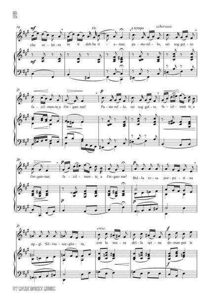 Pergolesi-Se tu m'ami in f sharp minor,for Voice and Piano image number null