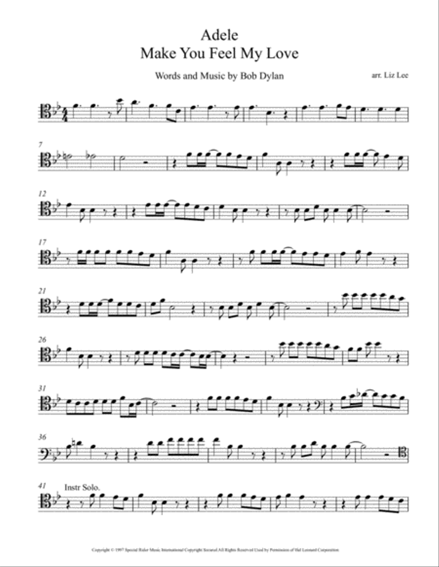 Make You Feel My Love Cello Solo scores gallery preview page 2