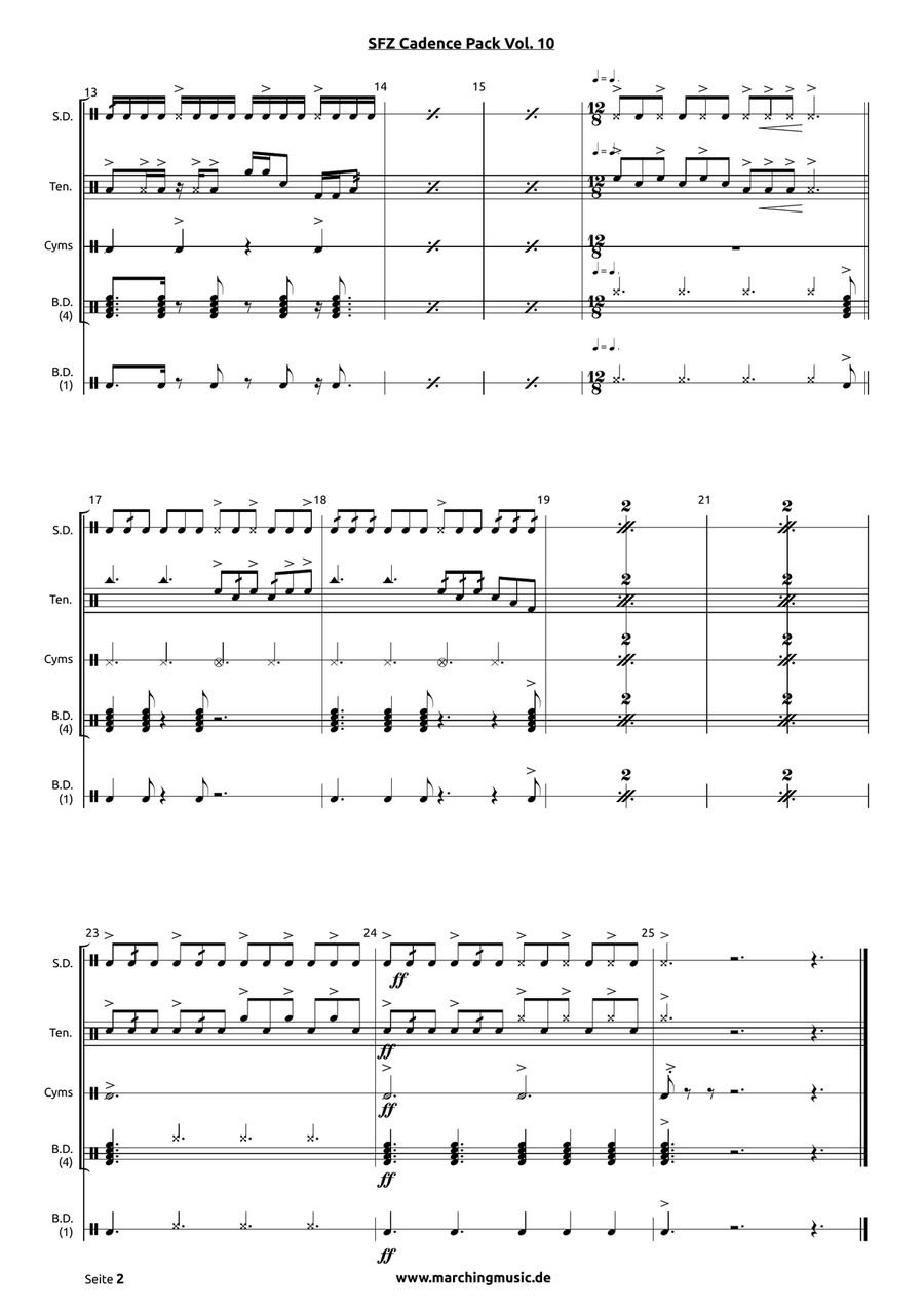EASY DOING (Street Cadence) Marching Band scores gallery preview page 3