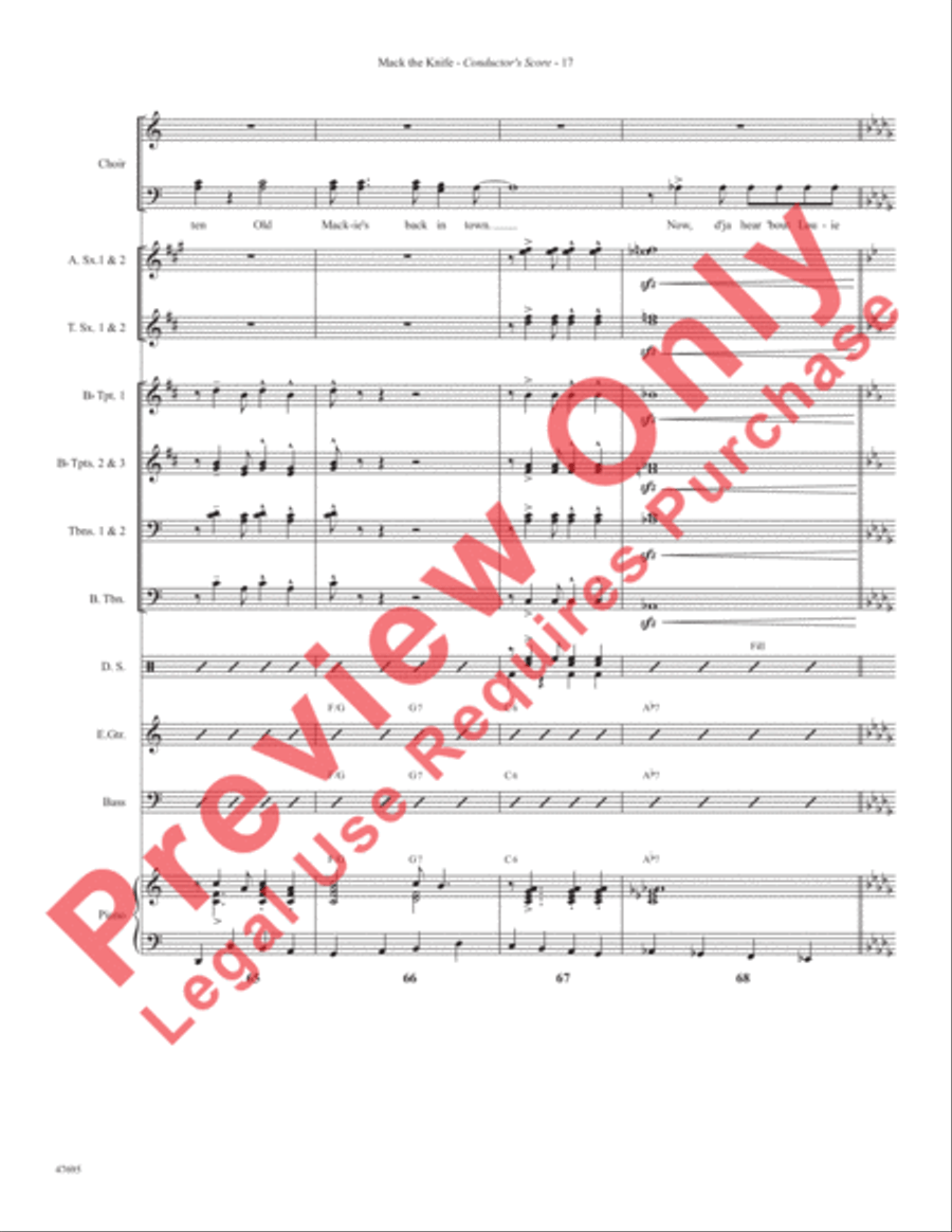 Mack the Knife Choir scores gallery preview page 19