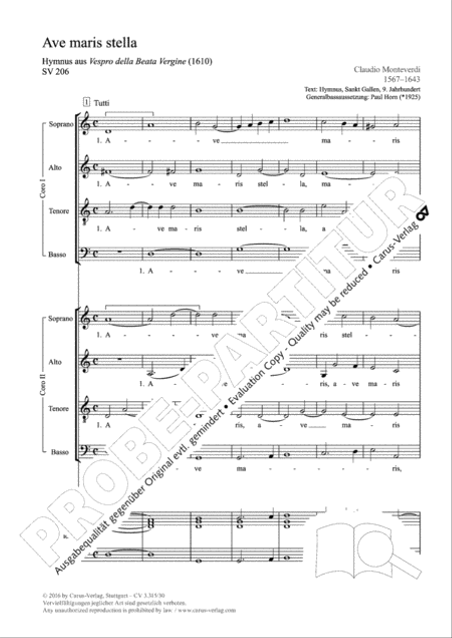 Ave maris stella (Ave maris stella (Ave, Stern der Meere)) 4-Part scores gallery preview page 3