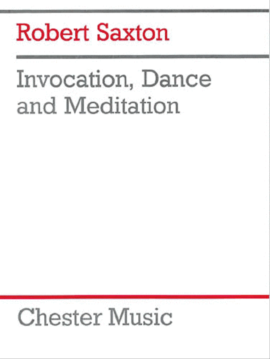 Robert Saxton: Invocation, Dance and Meditation Piano Accompaniment scores gallery preview page 1