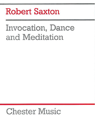Book cover for Robert Saxton: Invocation, Dance and Meditation