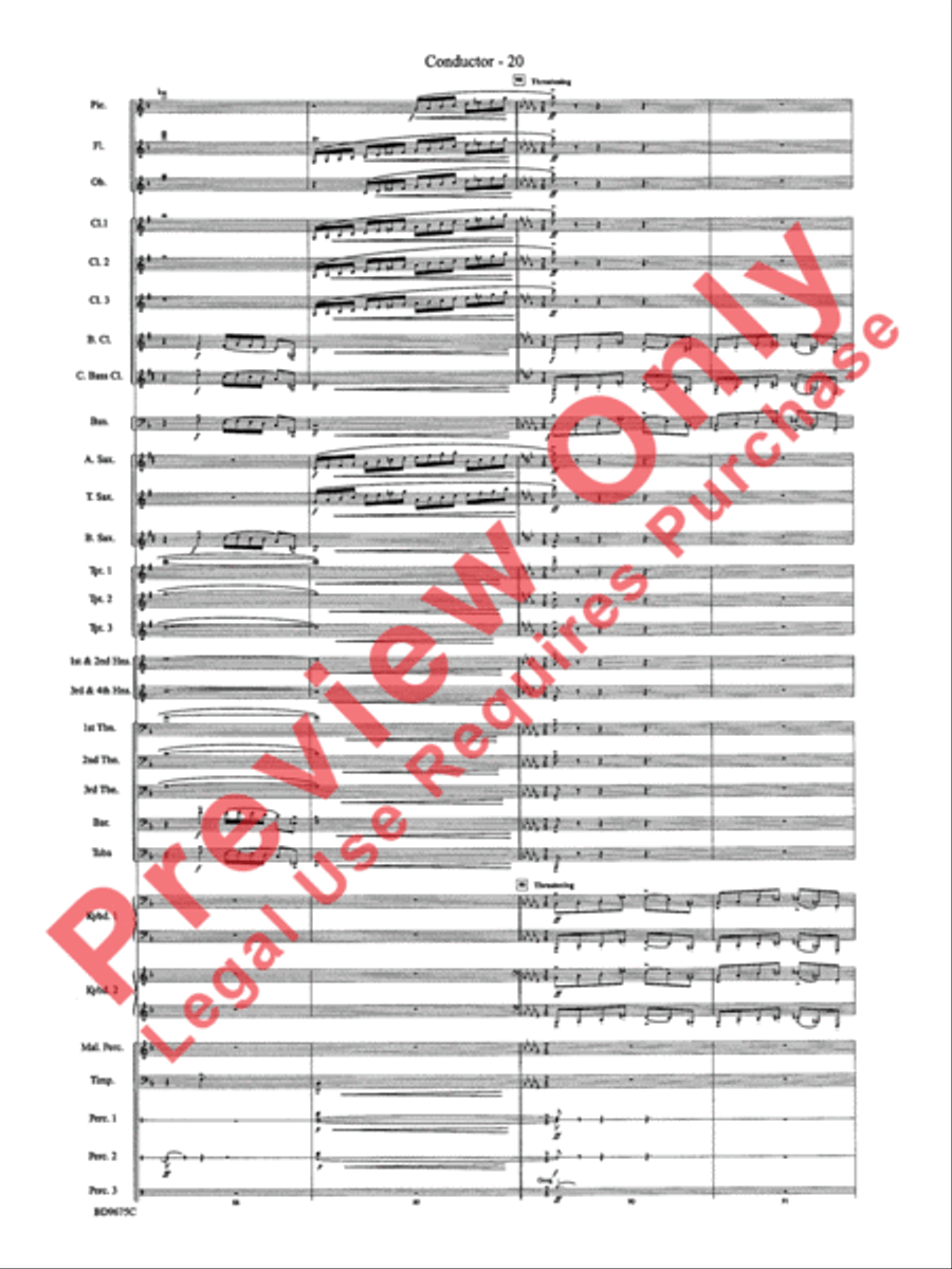 Twelve Seconds to the Moon Concert Band scores gallery preview page 23