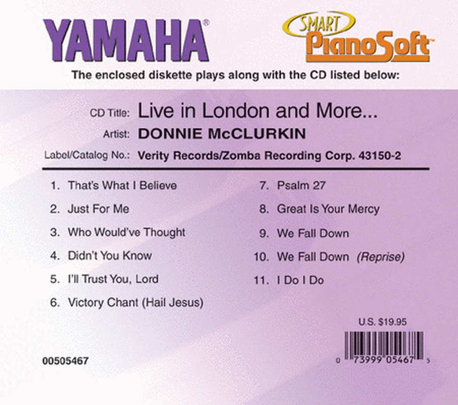 Donnie McClurkin - Live in London and More ... - Piano Software