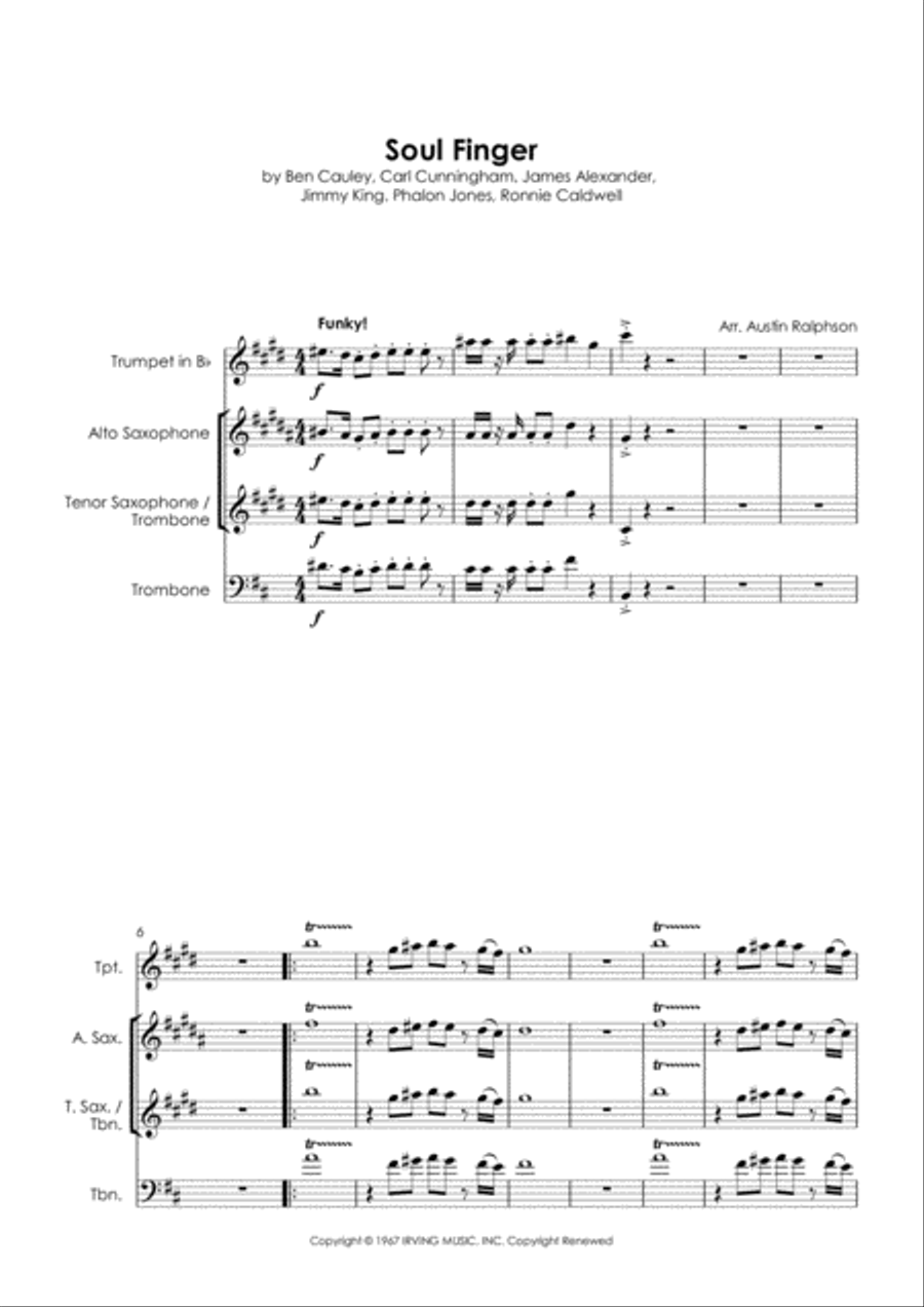 Soul Finger Soul Finger Tenor Saxophone scores gallery preview page 3