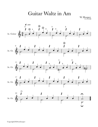 Guitar Waltz in A minor