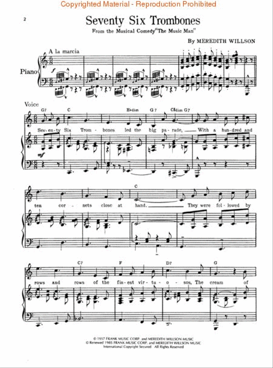 The Music Man The Music Man Piano, Vocal, Guitar scores gallery preview page 3