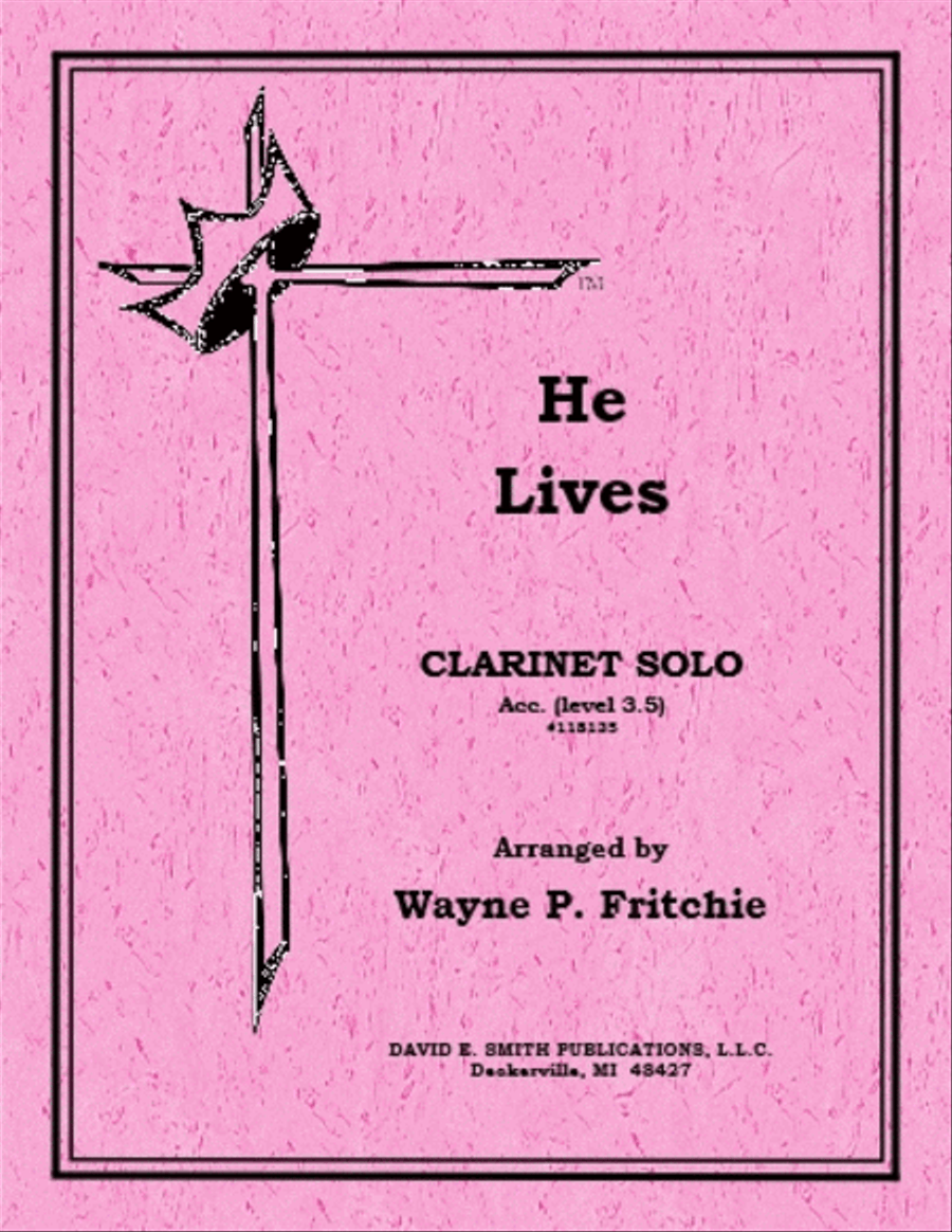 He Lives Clarinet Solo scores gallery preview page 1