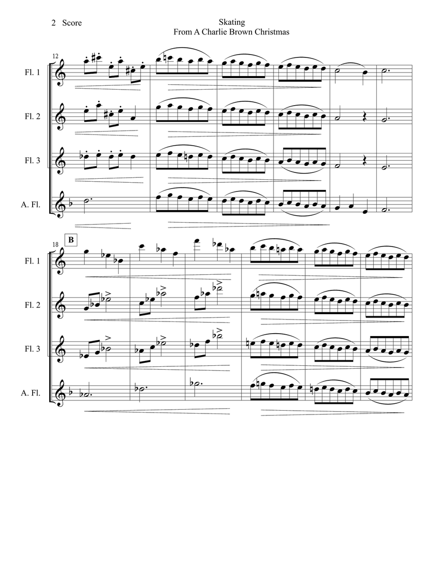 Skating Skating Woodwind Ensemble scores gallery preview page 3
