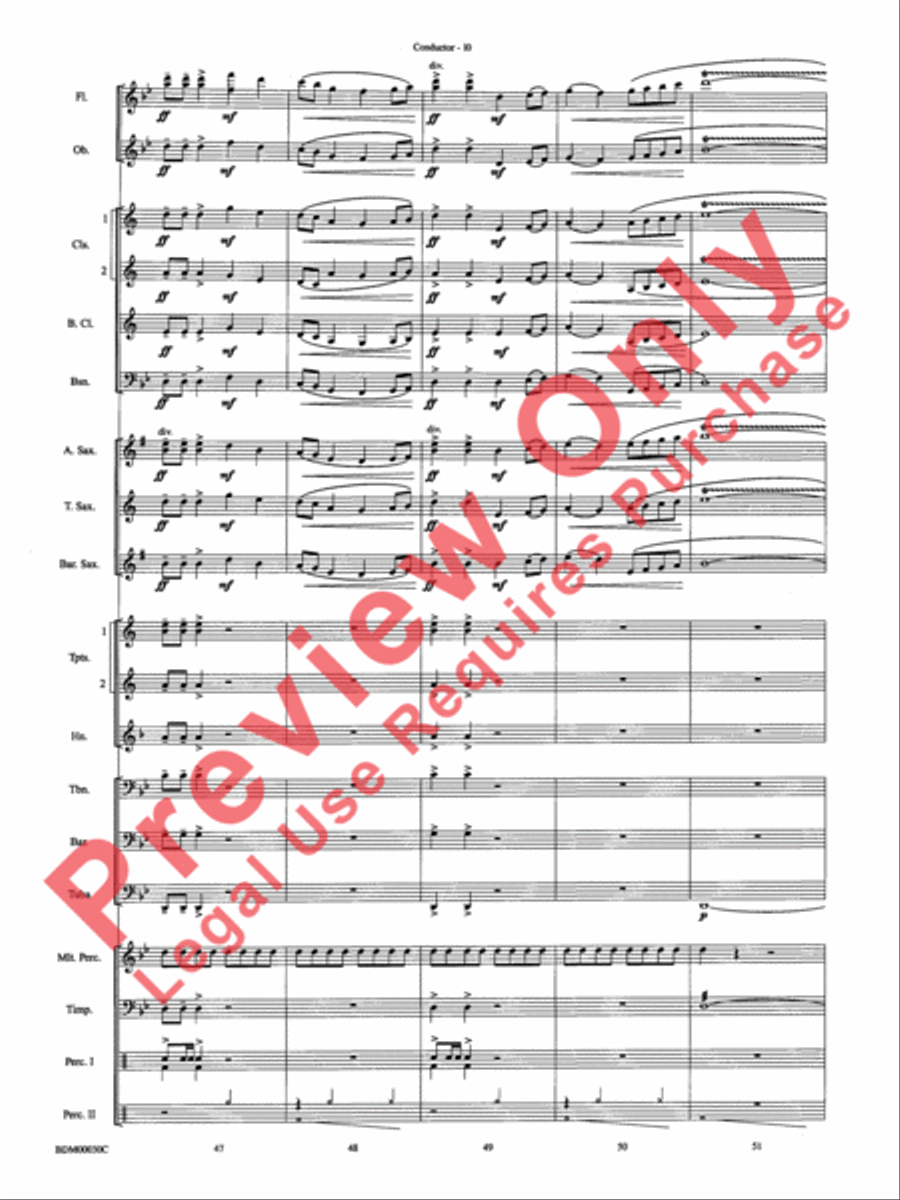 The Great Locomotive Chase Concert Band scores gallery preview page 16