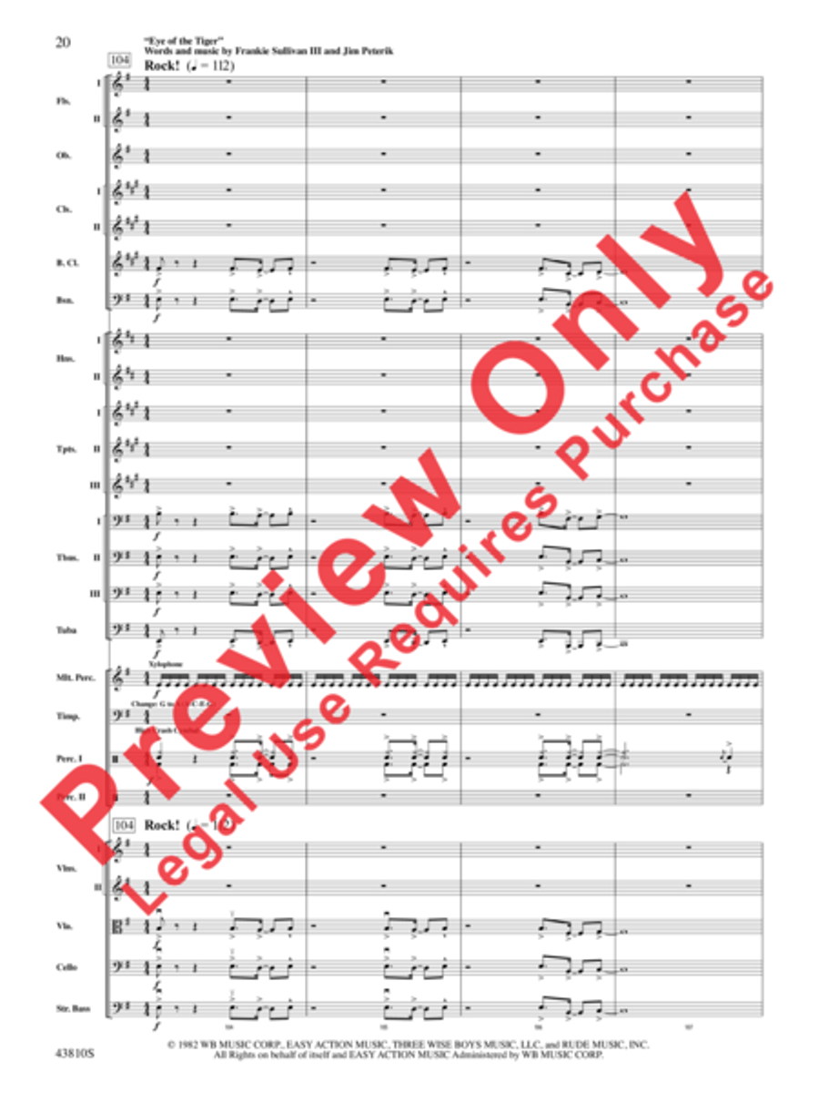 Rocky Broadway Full Orchestra scores gallery preview page 21