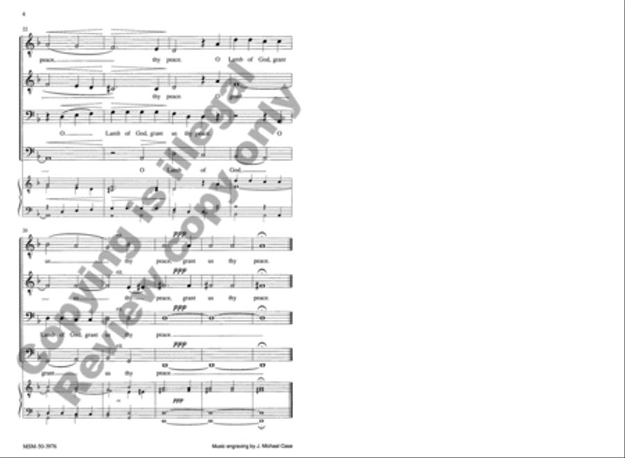 Agnus Dei TTBB scores gallery preview page 5