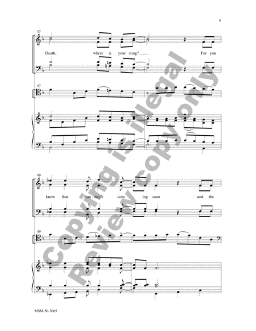 There's a Sunday Coming Soon 4-Part scores gallery preview page 8