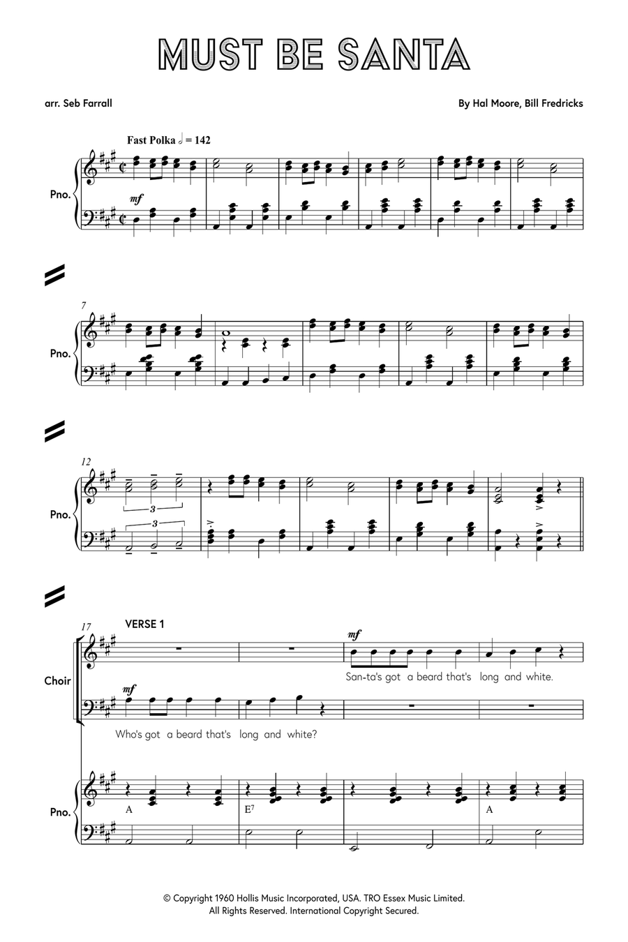 Must Be Santa 4-Part scores gallery preview page 1