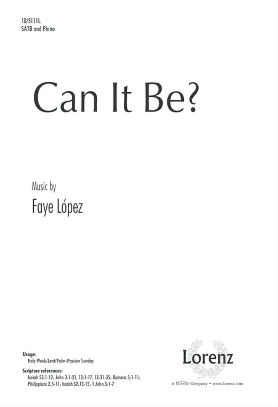 Can it Be? 4-Part scores gallery preview page 1
