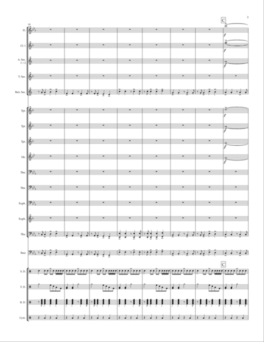 Not Afraid Marching Band scores gallery preview page 3