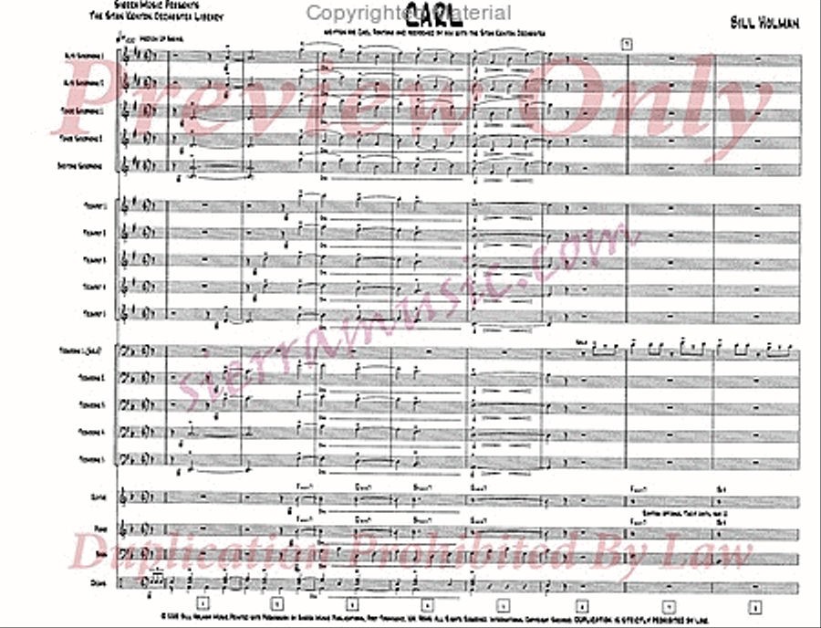 Carl Carl Jazz Ensemble scores gallery preview page 2