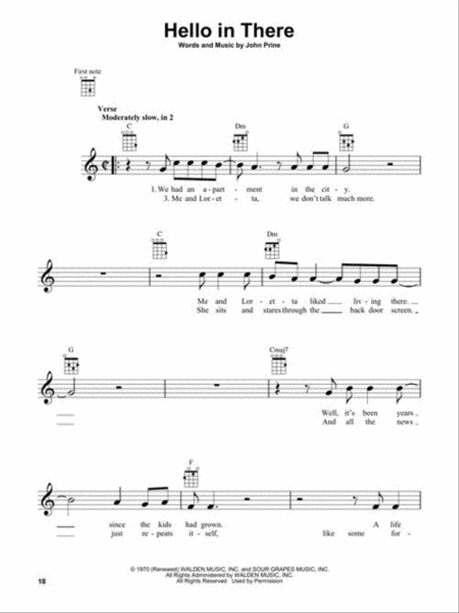 John Prine for Ukulele Ukulele scores gallery preview page 5