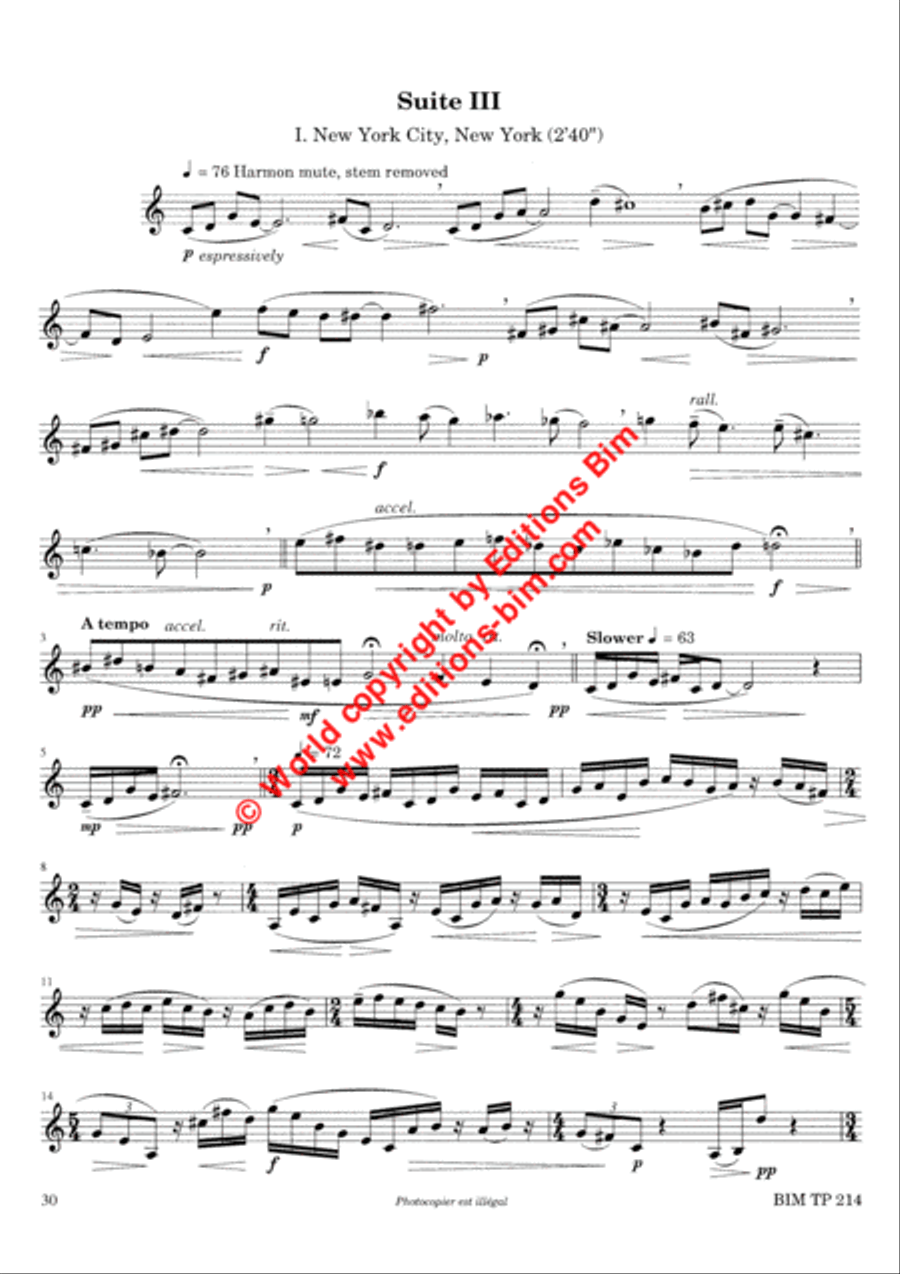 Notes from Faraway Places Trumpet Solo scores gallery preview page 11