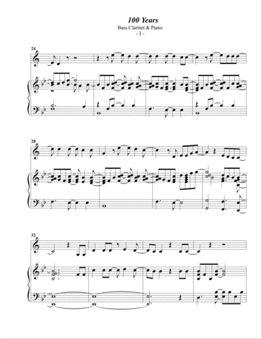 100 Years Bass Clarinet scores gallery preview page 3