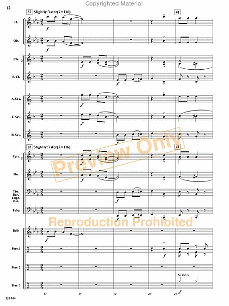 Tango Bells Concert Band scores gallery preview page 11