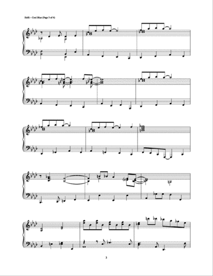 Cool Blue Piano Solo scores gallery preview page 3