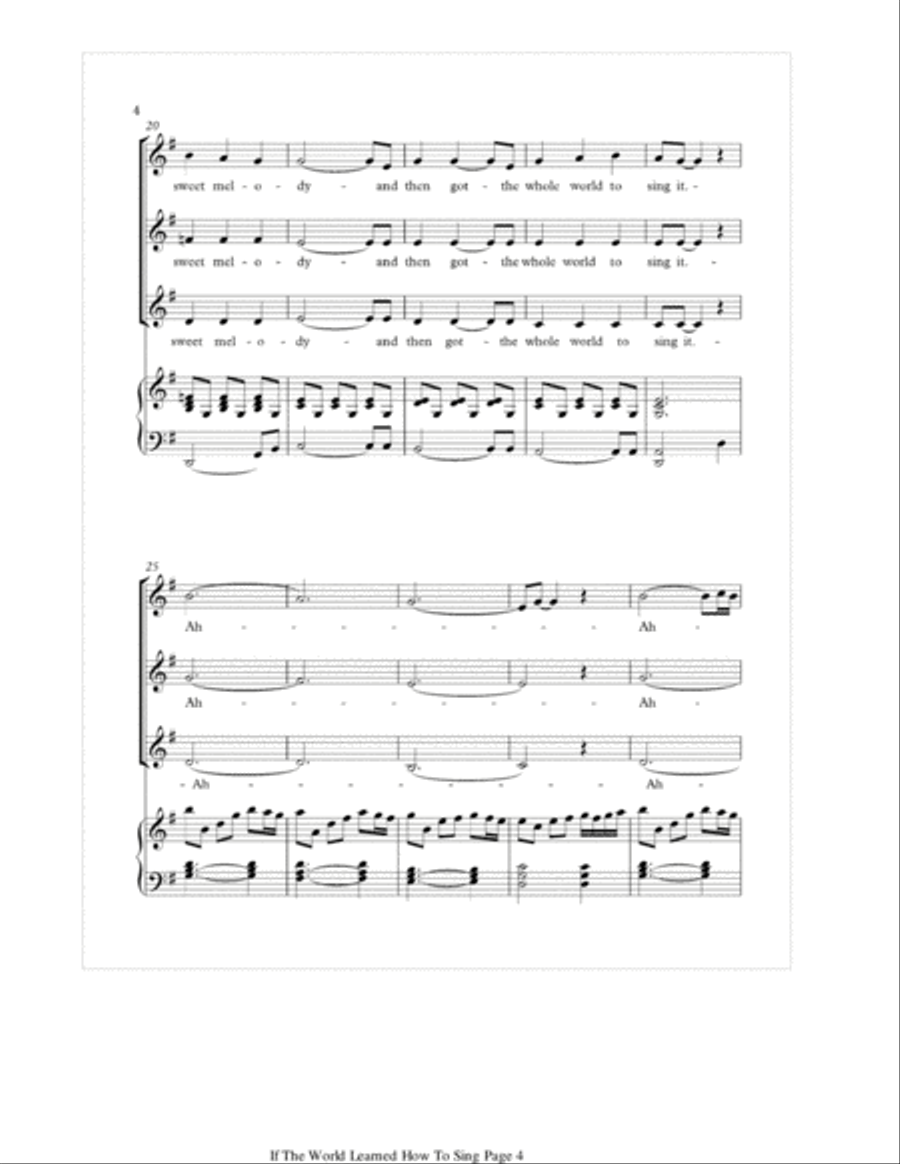 If The World Learned How To Sing SSA scores gallery preview page 4