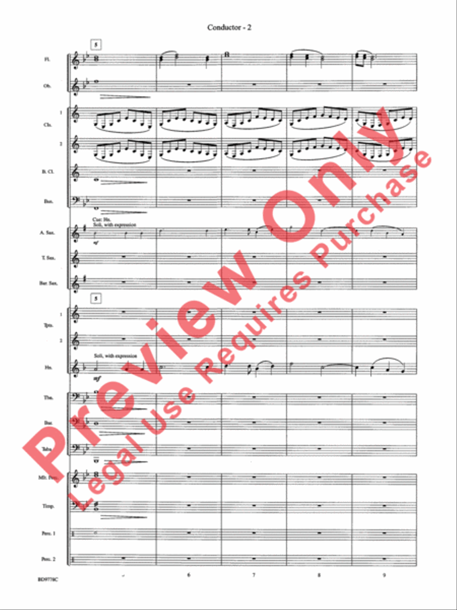 Cantique de Noel (O Holy Night) Concert Band scores gallery preview page 4