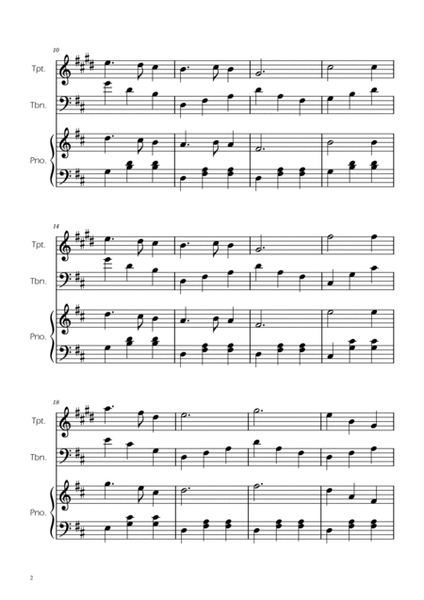 Silent Night - Trumpet and Trombone Duet w/ Piano image number null