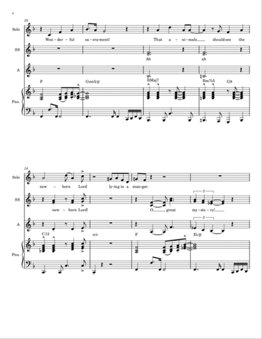 O Great Mystery (O Magnum Mysterium) SSA scores gallery preview page 4