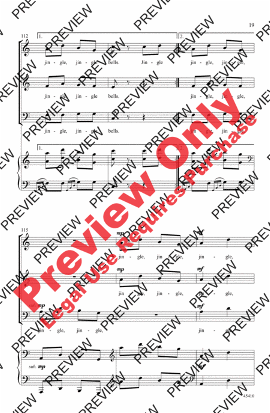 Jingle Bells Rondo 3-Part scores gallery preview page 19