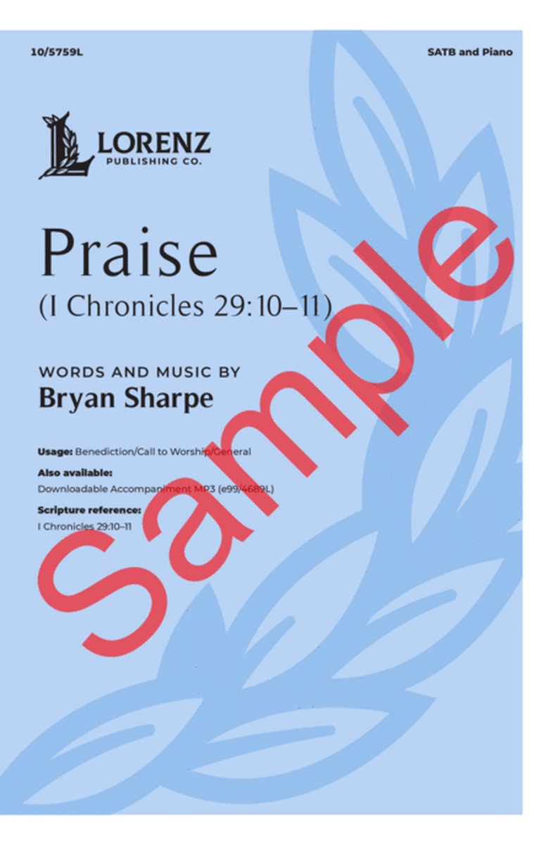 Praise (I Chronicles 29:10–11)