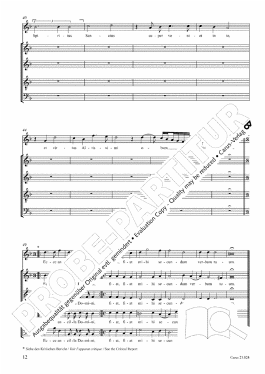 Four Christmas motets (Vier Motetten fur die Weihnachtszeit) Score scores gallery preview page 13