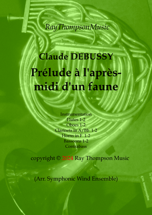 Book cover for Debussy: Prélude à l'après-midi d'un faune - symphonic wind