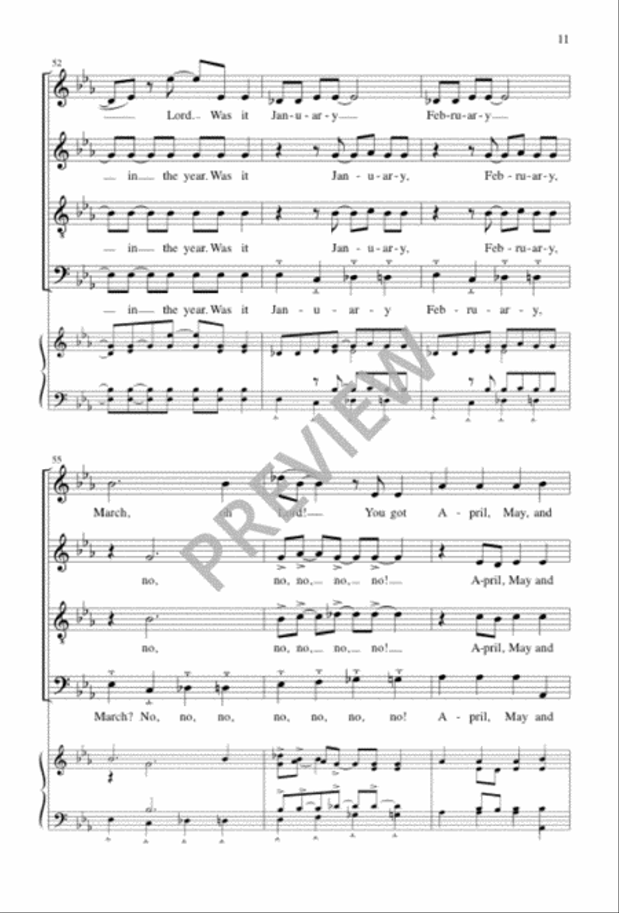 What Month Was Jesus Born In? 4-Part scores gallery preview page 11