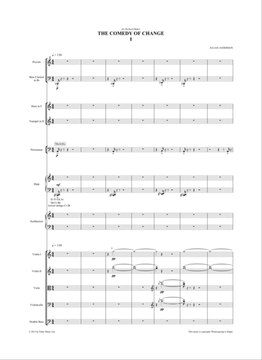 The Comedy of Change (Ballet) Orchestra scores gallery preview page 2