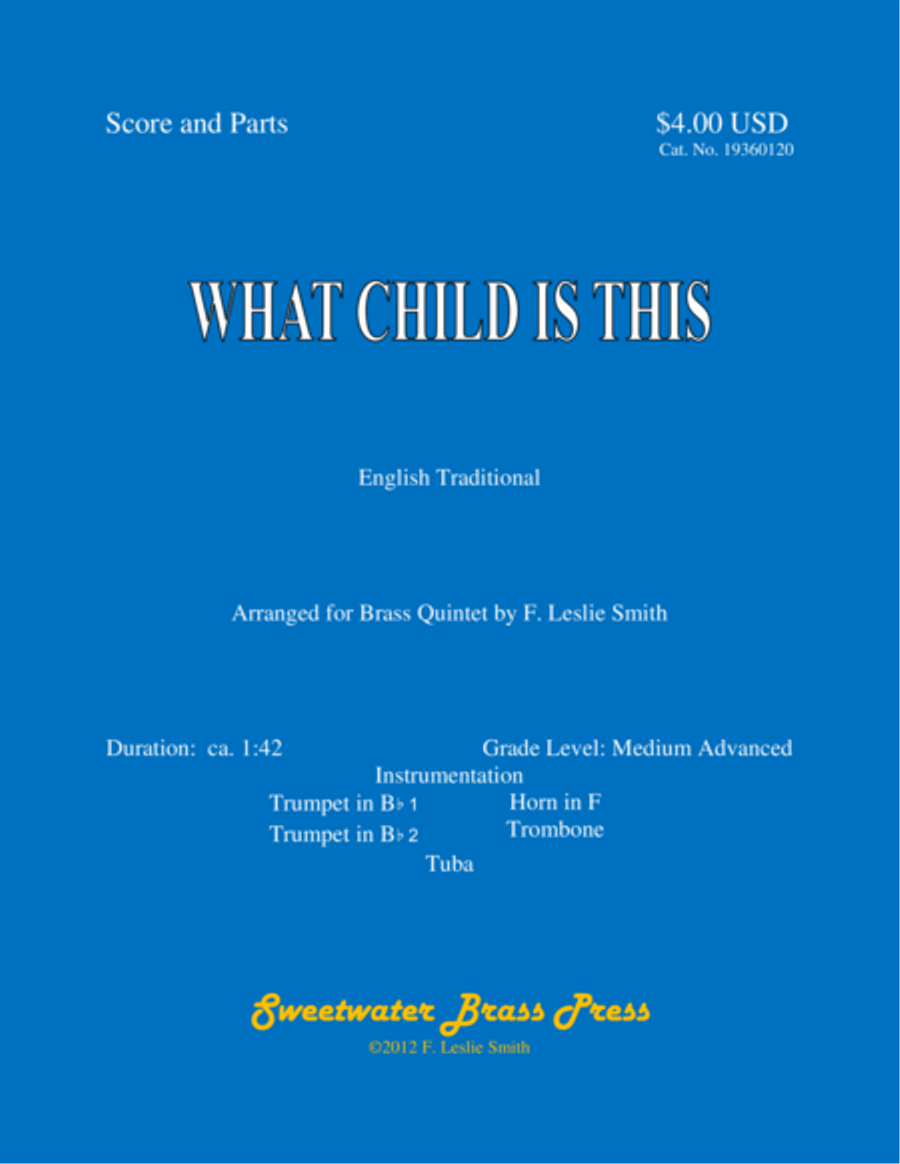 What Child Is This Brass Ensemble scores gallery preview page 1
