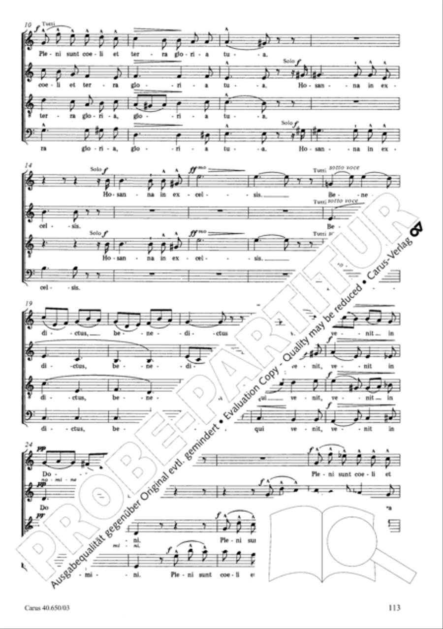 Petite Messe solennelle 4-Part scores gallery preview page 116