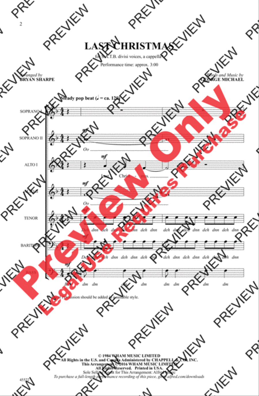 Last Christmas Last Christmas 4-Part scores gallery preview page 16