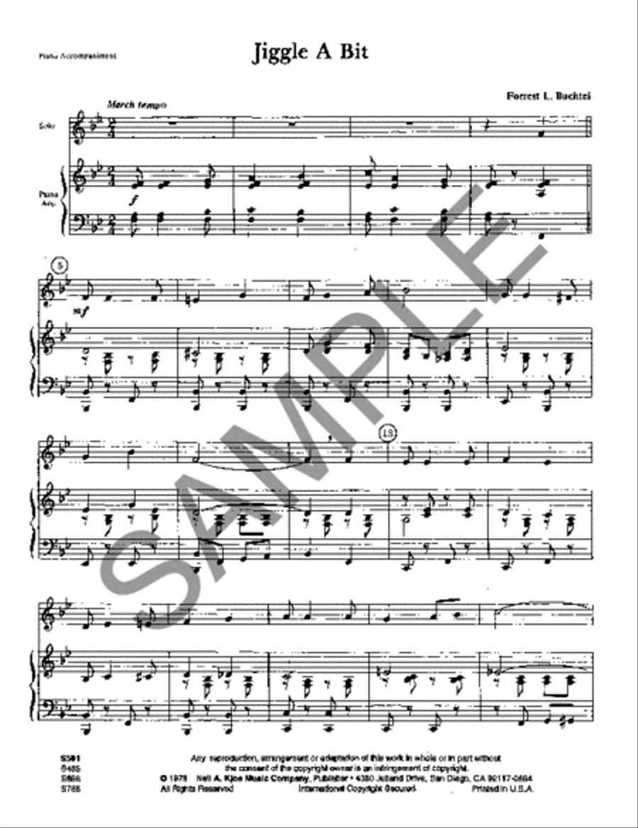 Jiggle a Bit Clarinet Solo scores gallery preview page 2