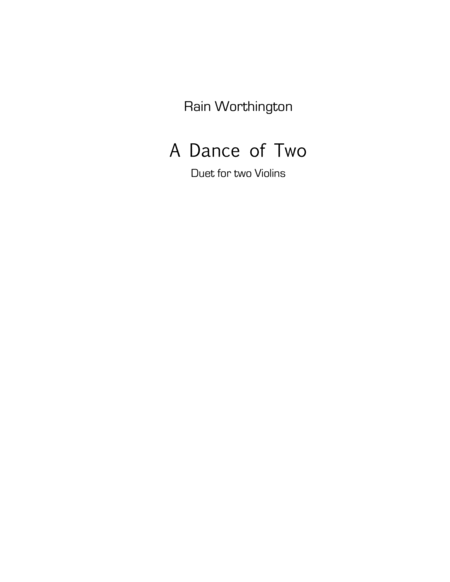 A Dance of Two – for two violins