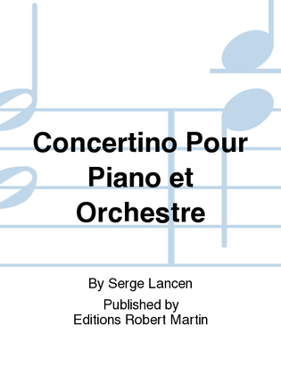 Concertino Pour Piano et Orchestre