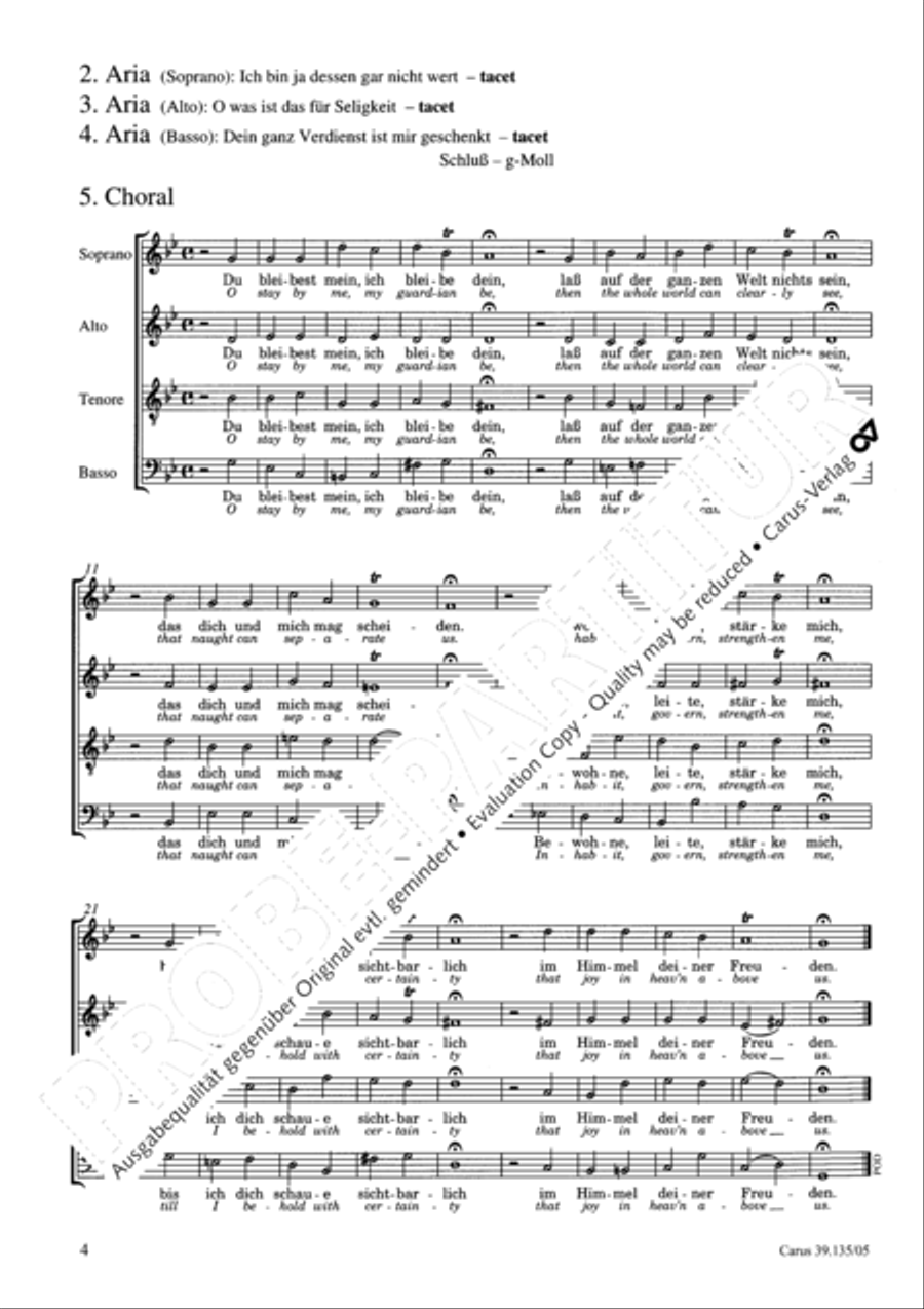 Trough blessed word and sacrament (In deinem Wort und Sakrament) 4-Part scores gallery preview page 5