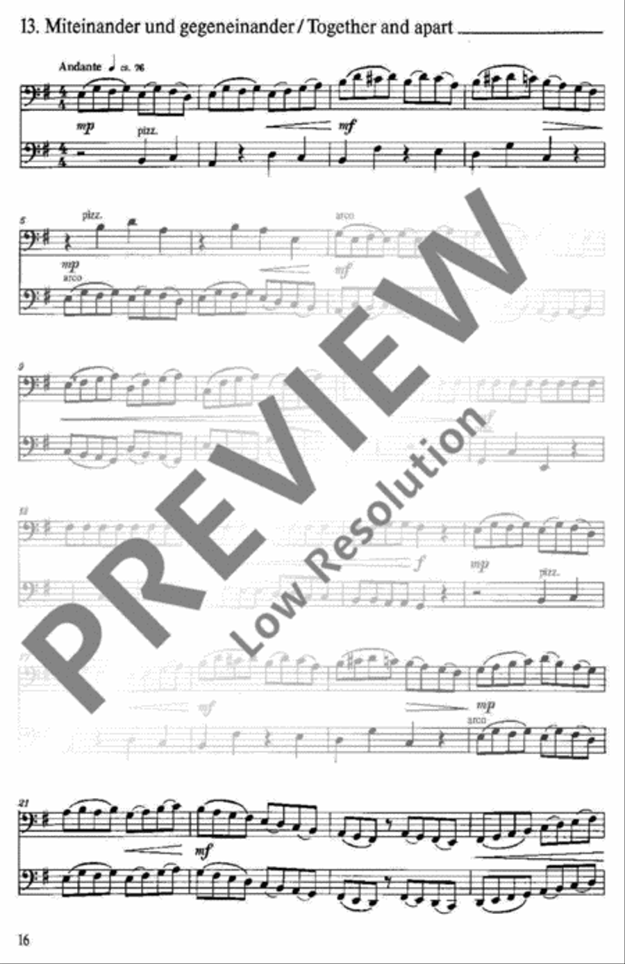 15 easy Duets Cello scores gallery preview page 15