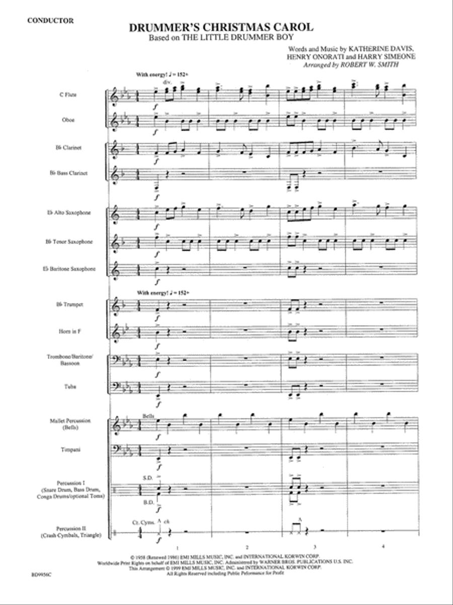 Drummer's Christmas Carol: Score Concert Band scores gallery preview page 2